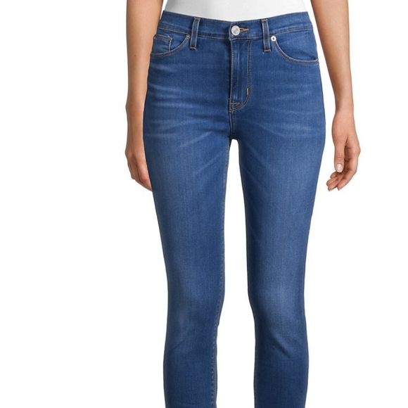 Hudson Midrise Ankle Natalie Super Skinny Blue Jeans New Women's 24 Stretch - Picture 2 of 10
